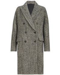 Brunello Cucinelli - Wool Double-Breasted Coat - Lyst