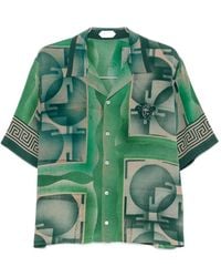 Versace - Chemise À Imprimé Greca Et Tête De Méduse - Lyst