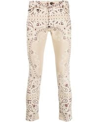 Philipp Plein - Bandana-Print Skinny Jeans - Lyst