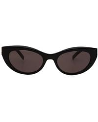 Saint Laurent - Logo-Lettering Cat-Eye Frame Sunglasses - Lyst