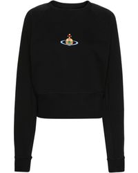 Vivienne Westwood - Katoenen Sweater Met Geborduurd Logo - Lyst