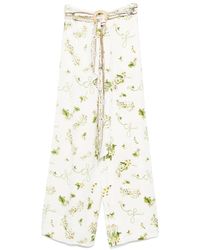CAMILLA - Floral-Print Wide-Leg Trousers - Lyst