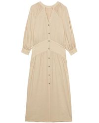 Fortela - Mandarin-Collar Maxi Dress - Lyst