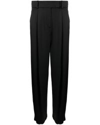 Giorgio Armani - Pleat-Detail Wide-Leg Silk Trousers - Lyst