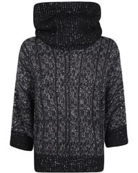 D.exterior - Pull Brodé De Sequins À Col Roulé - Lyst