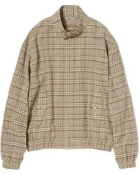 AURALEE - Check Zip-Up Jacket - Lyst