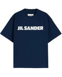 Jil Sander - T-Shirt En Coton À Logo Imprimé - Lyst