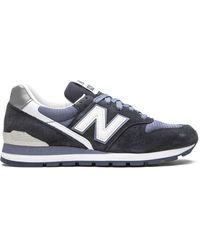 new balance blue grey & yellow 996 suede trainers