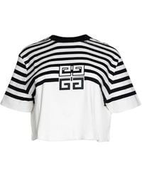Givenchy - 4g Logo-print Cropped T-shirt - Lyst