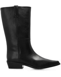 MICHAEL Michael Kors - Farren Pointed-Toe Leather Boots - Lyst