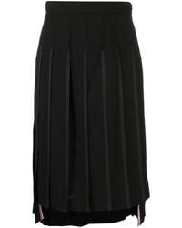 Thom Browne - High-Waisted Pleated Skirt - Lyst