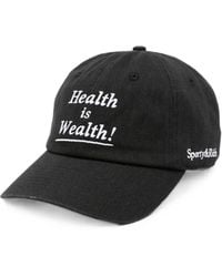 Sporty & Rich - Logo-Embroidered Baseball Cap - Lyst