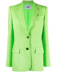 MSGM - Einreihiger Blazer - Lyst