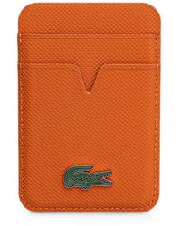 Lacoste - Logo-Plaque Textured Card Holder - Lyst