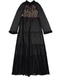 Fortela - Robe Longue Arsia En Soie Brodée - Lyst