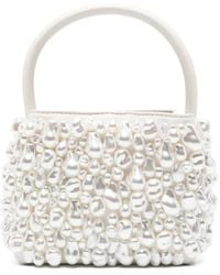 Cult Gaia - Solene Pearl-Embellished Top Handle Bag - Lyst