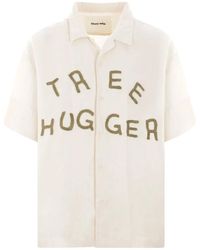 STORY mfg. - Greetings Appliqué-Lettering Shirt - Lyst