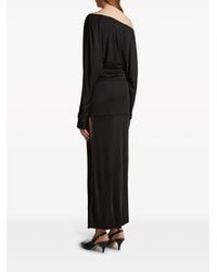 dark green jersey dress Martina Jersey Dress In Dark-Green – Rhea Costa main image 0
