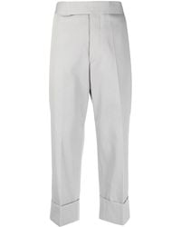 SAPIO - Pressed-crease Cotton Cropped Trousers - Lyst