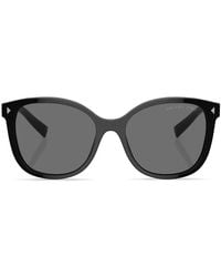 Prada - Prada Symbole Round-Frame Sunglasses - Lyst