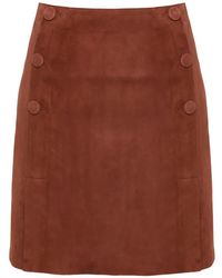 Yves Salomon - Button Double-Sided Mini Skirt - Lyst