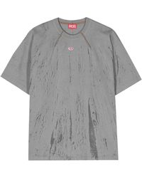 DIESEL - T-Cos T-Shirt mit Gipseffekt - Lyst