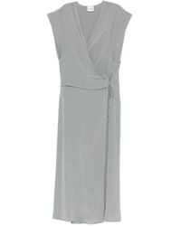 Alysi - Robe Mi-Longue À Col V - Lyst