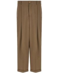 Marni - Pleated Wide-Leg Trousers - Lyst