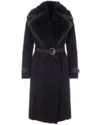 Patrizia Pepe - Belted Faux-Shearling Coat - Lyst