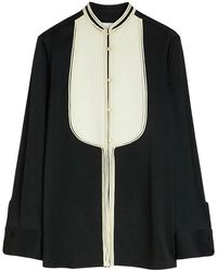 Jil Sander - Camisa Larga Pechera Contraste Shirt - Lyst