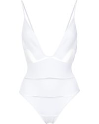 Amir Slama Zwempak Met Diepe V-hals - Wit