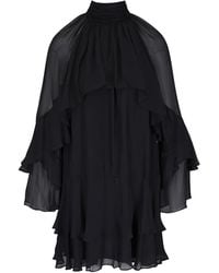 Veronica Beard - Adlington Ruffle-Detail Mini Dress - Lyst