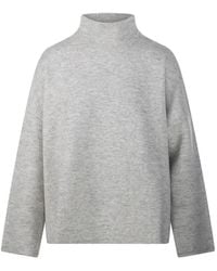 Allude - Trui Met Hoge Hals En Verlaagde Schouders - Lyst