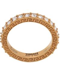 Versace Kristallen Ring - Metallic