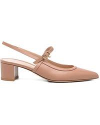 Gianvito Rossi - "Allette" Calf Leatrher Low Heel Pump - Lyst