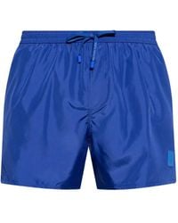 Balmain - Short De Bain À Patch Logo - Lyst