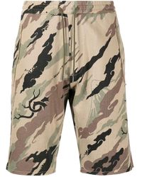 Maharishi - Bonsai Forest-Print Cotton Shorts - Lyst