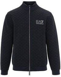 EA7 - Sweat Zippé À Fini Texturé - Lyst