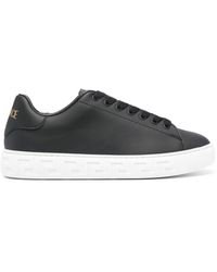 Versace - Greca-embossed Leather Sneakers - Lyst