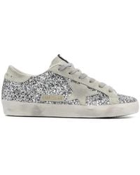 Golden Goose - Super-Star Sneakers Met Glitter - Lyst