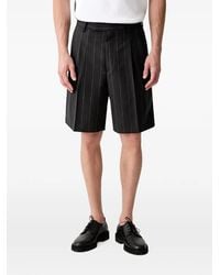 Wacko Maria - Pinstripe-Print Pleated Shorts - Lyst