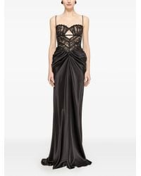 Nissa - Lace-Panel Sequin-Embellished Maxi Dress - Lyst