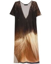 BARBARA BOLOGNA - Midi-jurk Met Grafische Print - Lyst