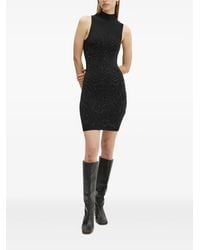 Guess - Mock-Neck Embellished Mini Dress - Lyst