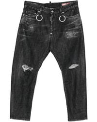 DSquared² - Distressed Ring-Detail Jeans - Lyst