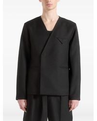 Manière De Voir - Colin Collarless Double Breasted Minimal Blazer - Lyst