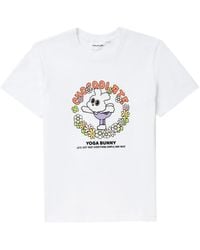 Chocoolate - Yoga Bunny T-Shirt mit grafischem Print - Lyst