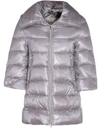 Herno - Gewatteerde Jas Met Cropped Mouwen - Lyst