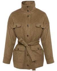 Yves Salomon - Button Belted Cashmere Jacket - Lyst