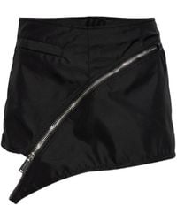DSquared² - Asymmetrical Zip-Detail Mini Skirt - Lyst